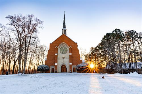 Omwake-Dearborn Chapel in the winter