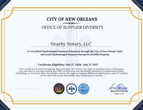 City of New Orleans - SLDBE