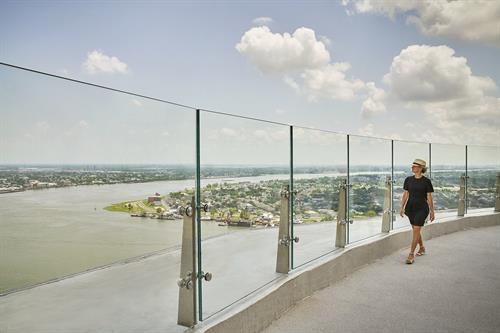 Step Outside and Experience 360 degree views from  the only Observation Deck in New Orleans