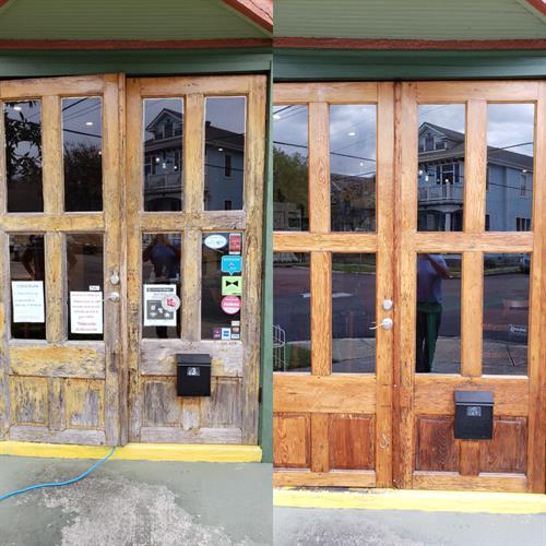 Before and After Door Restoration