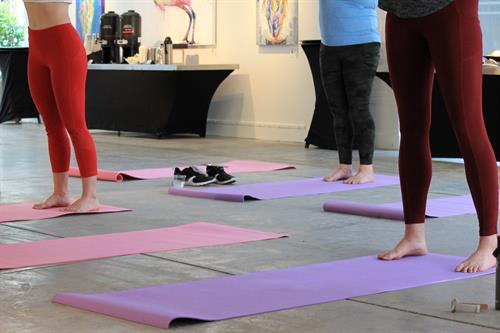 Our New Orleans art gallery featuring Becky Fos art is the perfect space to host a yoga class, team retreat, bridal shower, baby shower, or whatever you can imagine. 