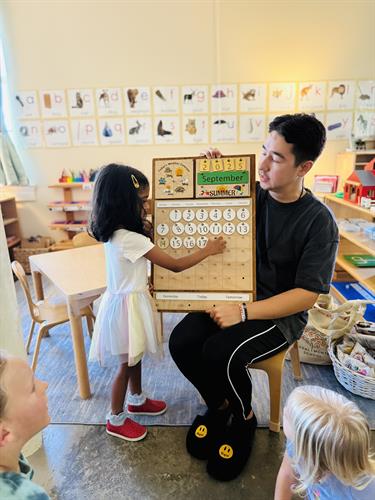 PreK3 through Kindergarten classroom morning circle time.