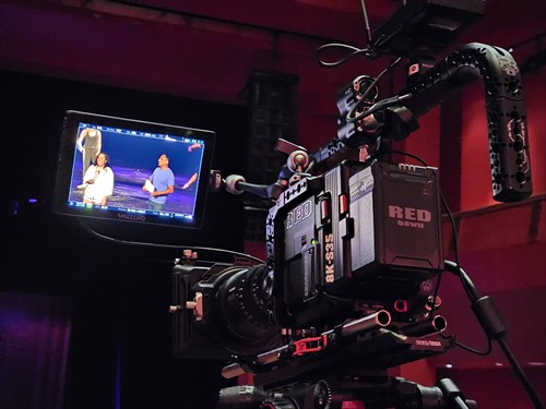 Filming an event at Jefferson Arts Performance Theater 