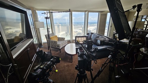 Interview set up for a corporate video for ASAIO American Society for Artificial Internal Organs