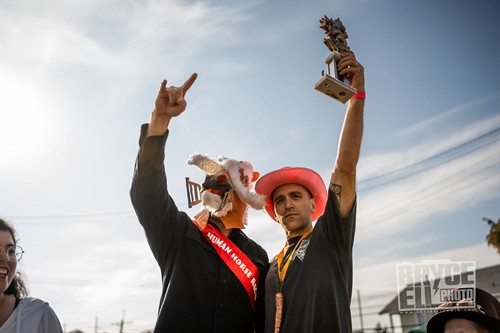 Human Horse Races- our annual Thanksgiving Day tradition