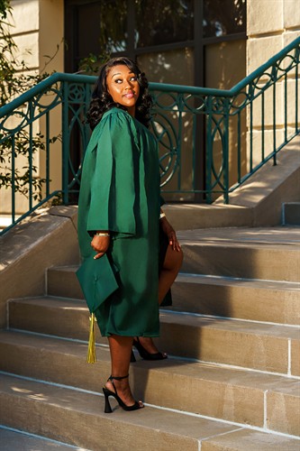 Graduation portraits of Ronnika Delgado.
