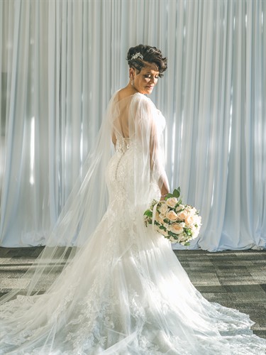 Judy’s bridal portrait at Algiers Auditorium in New Orleans.