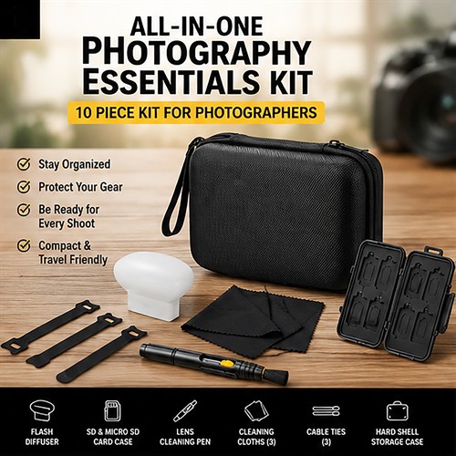 Photographer Emergency Essentials Kit gift set, available on Amazon.
