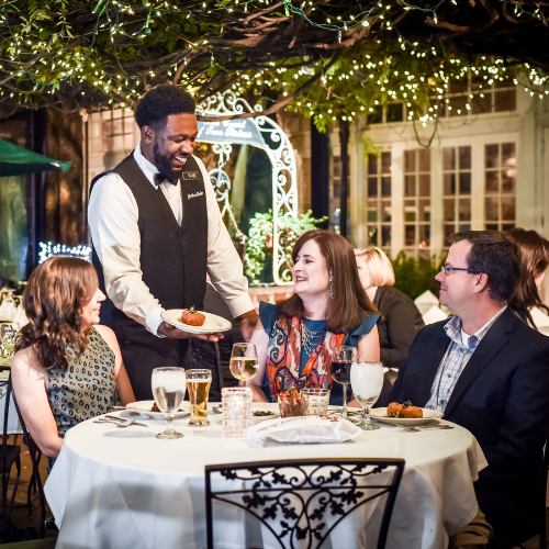 Courtyard dining at the Court of Two Sisters