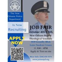 NOPD Announces October Job Fair