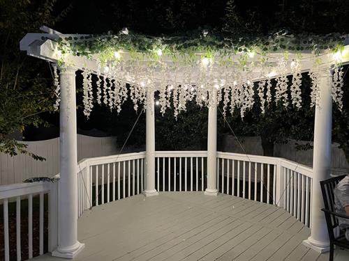 Pergola with lights