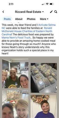 Feeding the families at the Ronald Mc Donald House 