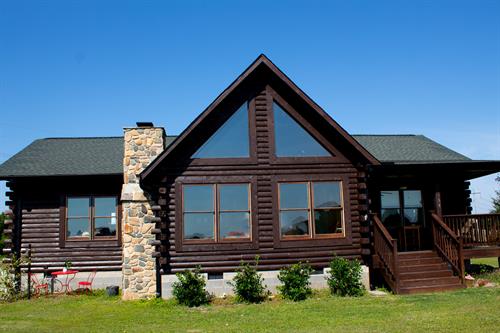 Log Cabin home exterior renovation 