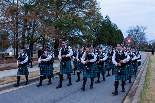 Wake and District Pipes and Drums at Flowers Plantation