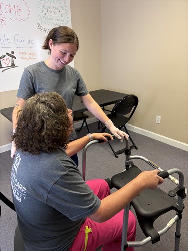 Our aides get hands on training from the RN Supervisor
