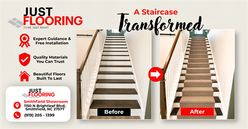 Before & After Stairs with Contact Information