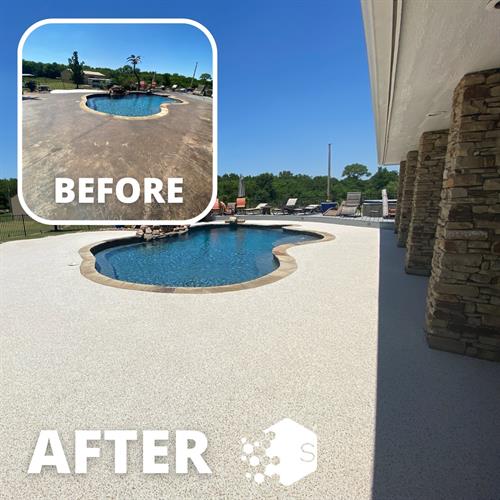Softroc Pool Deck Before & After