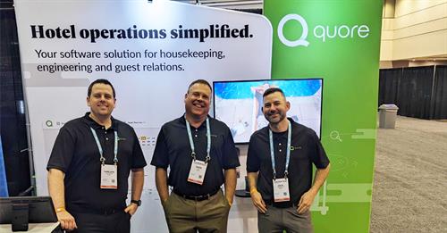  Team Quore participating in a trade show