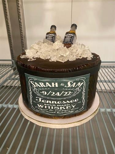 whiskey barrel cake