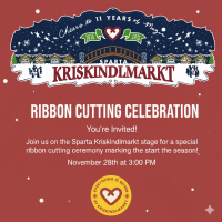 Sparta Kriskindlmarkt Ribbon Cutting 2025