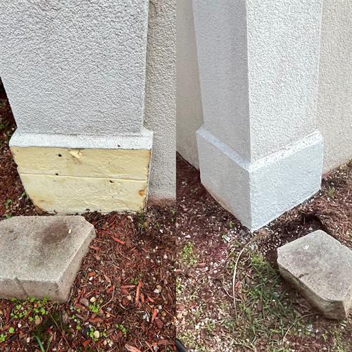 Before & after stucco repair