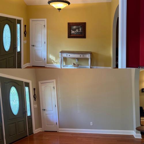 Before & after wall painting 