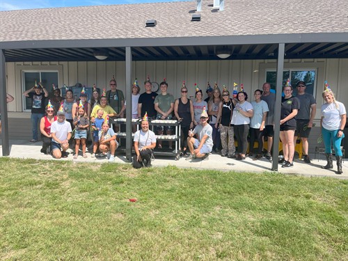 Dogust birthday party volunteers