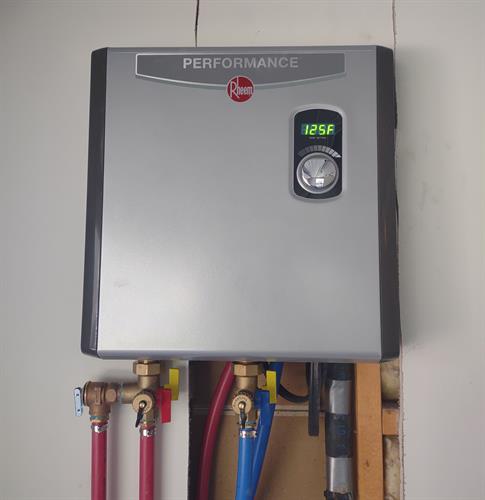Tankless Electric Water Heater Installation 