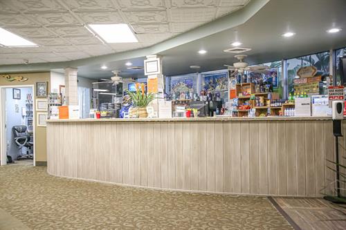 FRONT DESK AND SNACK SHACK