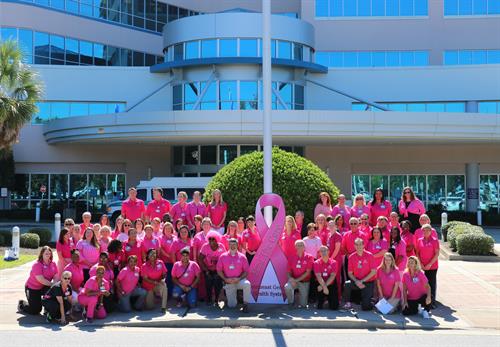 Team Members celebrating Pink Out Friday
