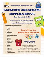HYC Backpack and School Supplies Drive