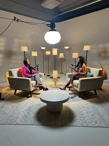 Sharing my journey and mission on set. Empowerment starts with conversation.