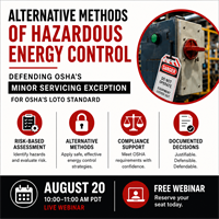 Alternative Methods of Hazardous Energy Control and Machine Assessments