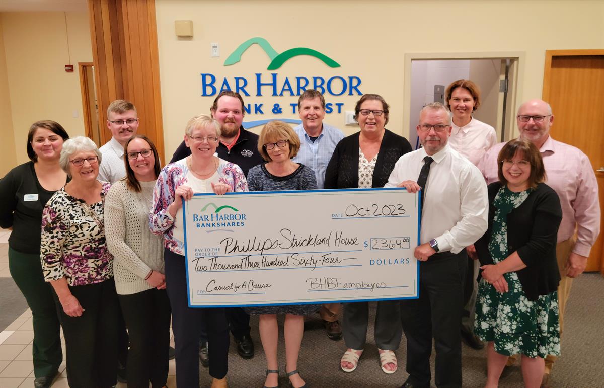 Bar Harbor Bank & Trust Employees Donate More Than 18,000 Collected in