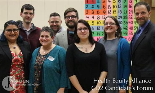 Health Equity Alliance held a CD2 Candidate's Forum on February 16, 2018