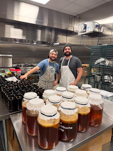 Both Bucha Bros Working in the kitchen Both Bucha Bros Working in the kitchen