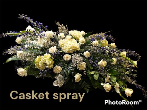 custom designed floral casket spray