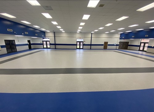 Demo and VCT installation in the cafeteria of Whitehouse Highschool