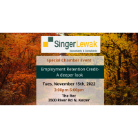 Employment Retention Credit- A deeper look with SingerLewak