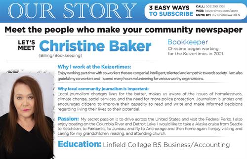 Our Story - Christine Baker