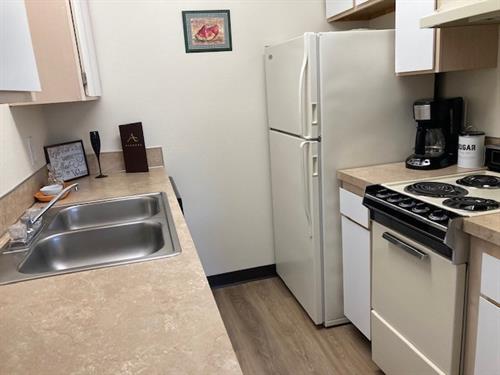 Full galley kitchens in our Independent Living Community