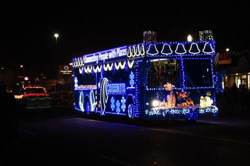 Cherriots entry in annual holiday parade
