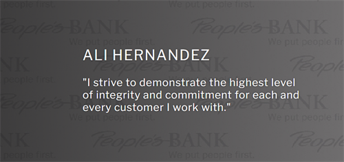 Ali Hernandez - Peoples Bank Loan Officer 