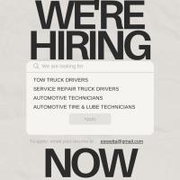 We're hiring - drivers, technicians