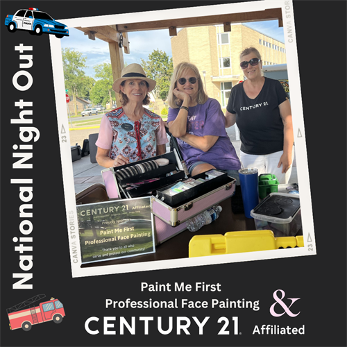 National Night Out! The C21 Affiliated Menomonie Real Estate Agents sponsored the face painting booth.