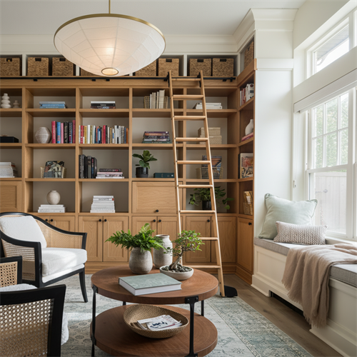 Formal Living converted to a library - Interior Design by Vanessa Empire Interiors 