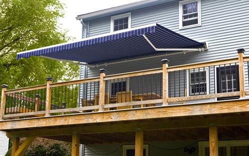 Cover your patio with a motorized retractable awning 