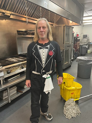 Our hard working dish prep man!- Mr Donny!