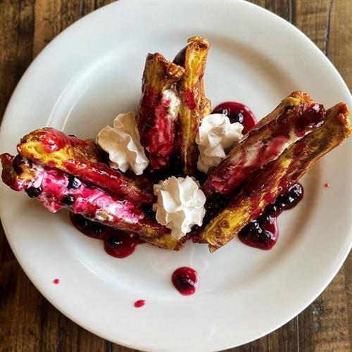 Huckleberry Stuffed French Toast