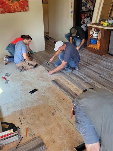 From removing old carpet and installing new flooring...